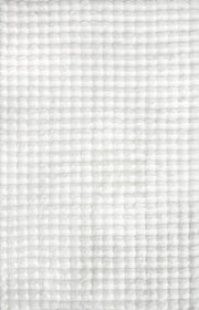Bubble Machine Washable White Rug