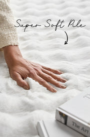 Bubble Machine Washable White Rug