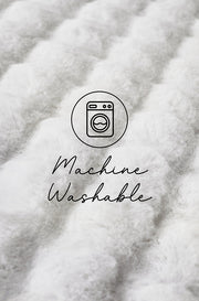 Bubble Machine Washable White Rug