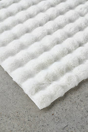 Bubble Machine Washable White Rug