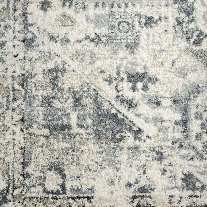 Floret Pompon Grey Runner Rug