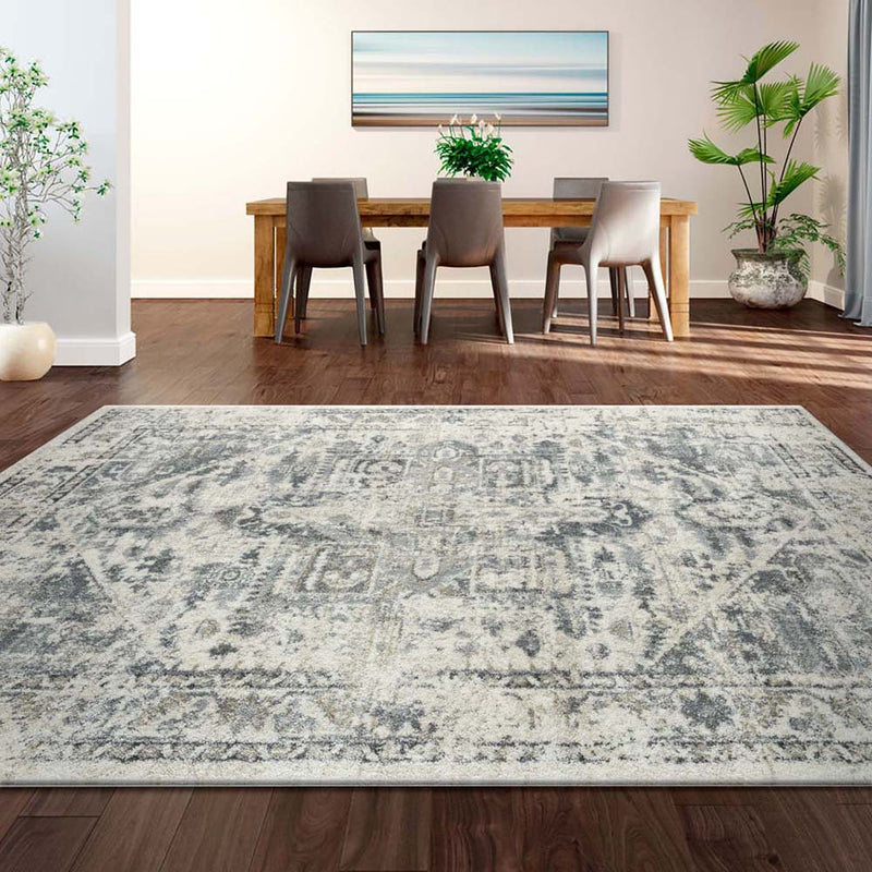 Floret Pompon Grey Rug