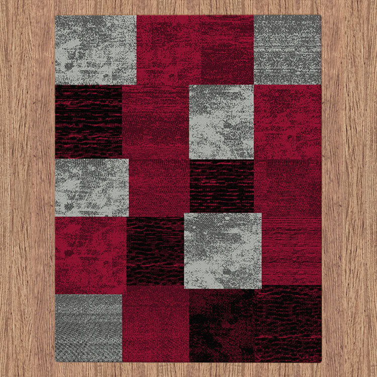 Beantown Patch Red Rug