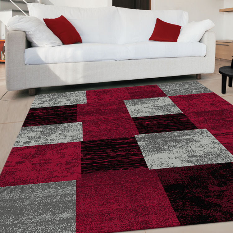 Beantown Patch Red Rug