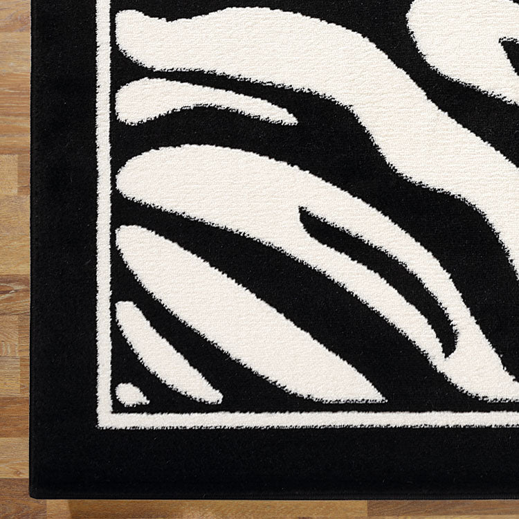 Beantown Zebra Black & White Rug