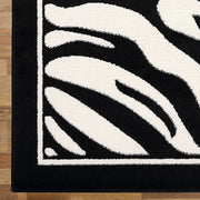 Beantown Zebra Black & White Runner Rug