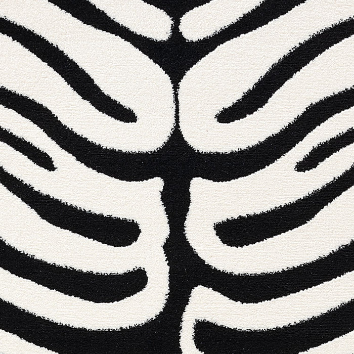 Beantown Zebra Black & White Runner Rug