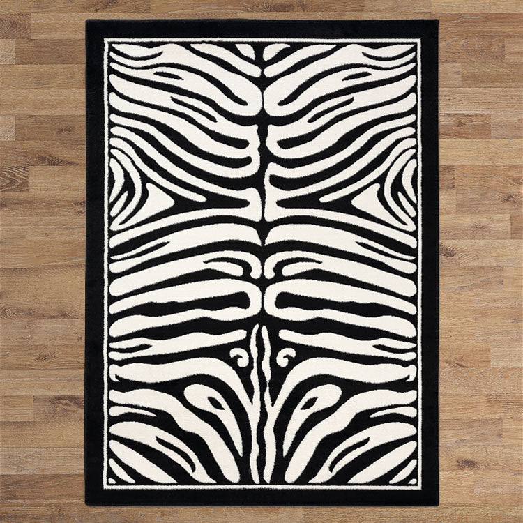 Beantown Zebra Black & White Rug