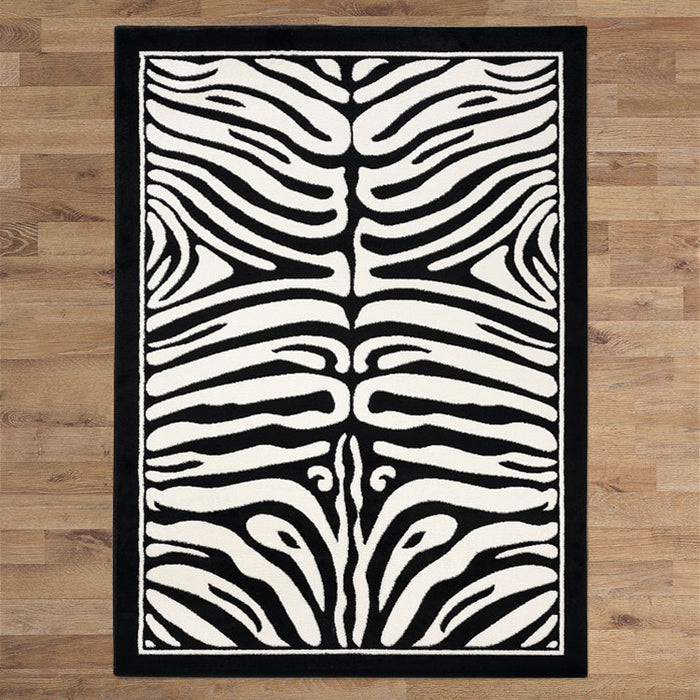Beantown Zebra Black & White Rug