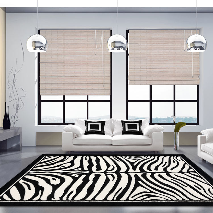 Beantown Zebra Black & White Rug