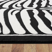 Beantown Zebra Black & White Runner Rug