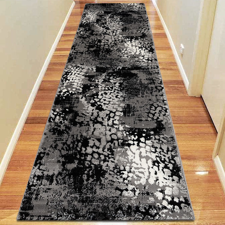 Beantown Leopard Grey Runner Rug