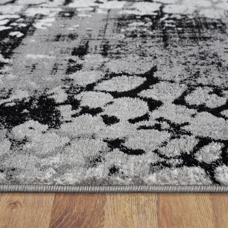 Beantown Leopard Grey Runner Rug