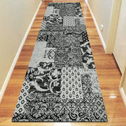 Beantown Floral Grey Runner Rug