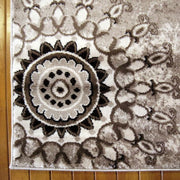 Boston Collection 6447 Brown Runner Rug