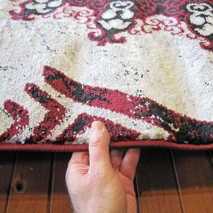 Boston Collection 6447 Red Runner Rug