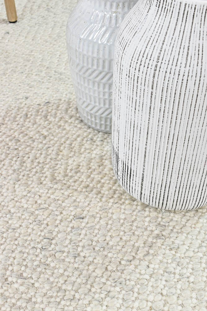 kalvin Wool Silver Ivory Rug
