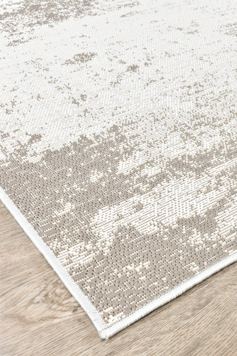 Caramel Beige White Rug