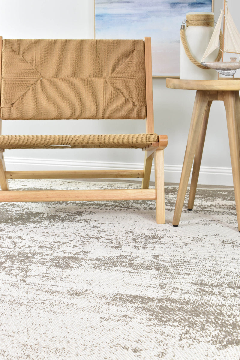 Caramel Beige White Rug