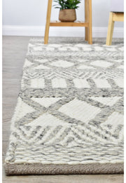 Acdian White Silver Rug