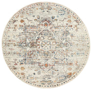 Rhythmic Musical Silver Round Rug