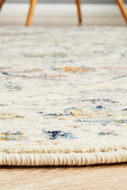 Rhythmic Musical Silver Round Rug