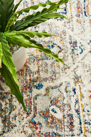 Rhythmic Musical Silver Round Rug