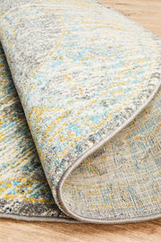 Rhythmic Tuneful Grey Round Rug