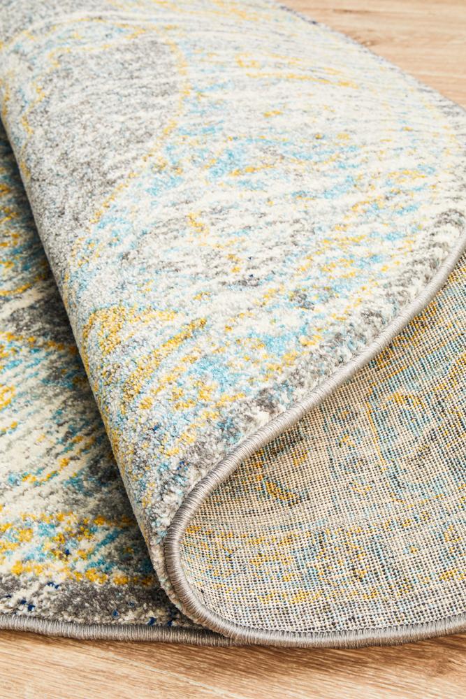 Rhythmic Tuneful Grey Round Rug