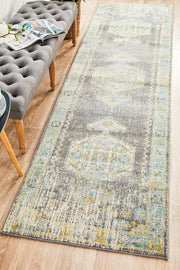 Rhythmic Tuneful Grey Runner Rug