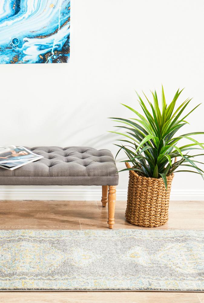 Rhythmic Tuneful Grey Runner Rug