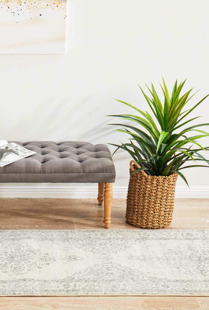 Rhythmic Melodious Silver Runner Rug