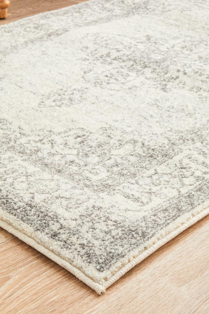 Rhythmic Melodious Silver Runner Rug