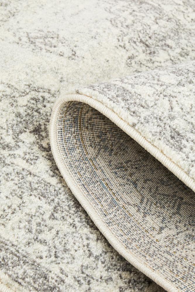 Rhythmic Melodious Silver Runner Rug