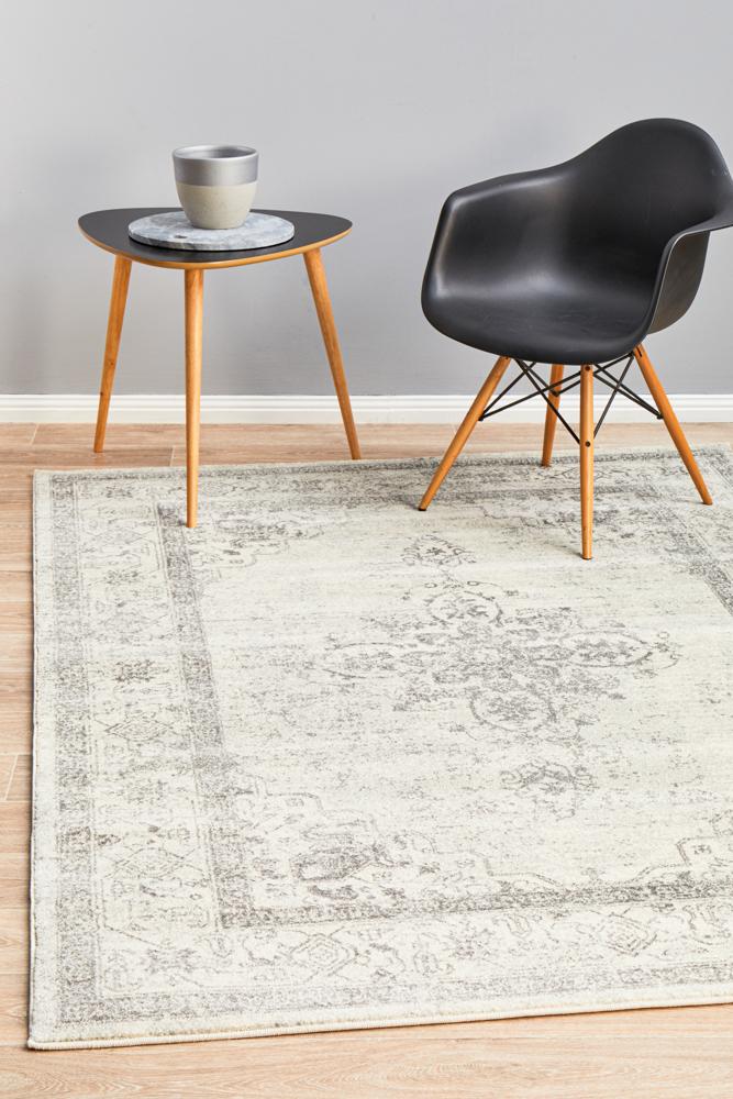 Rhythmic Melodious Silver Rug