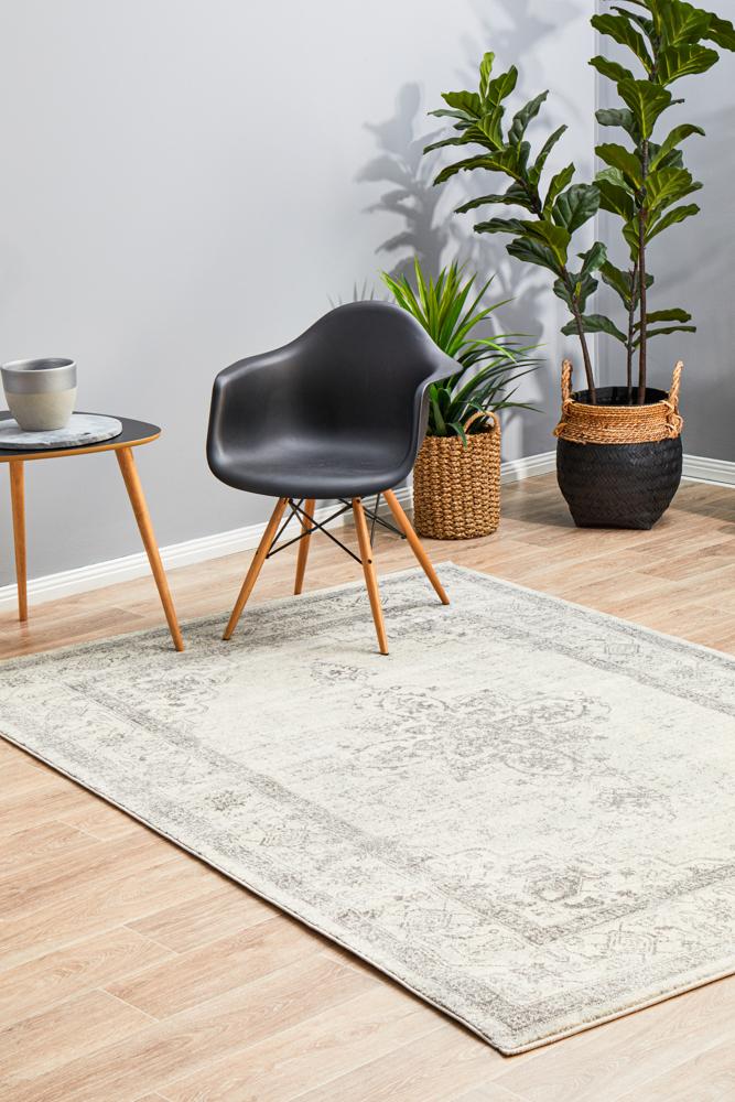 Rhythmic Melodious Silver Rug