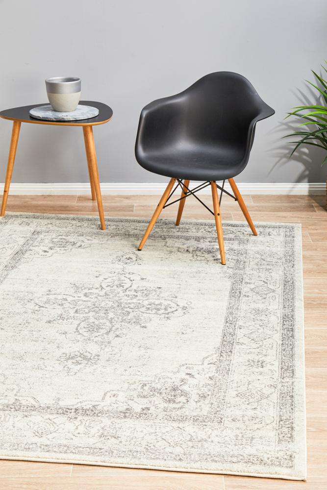 Rhythmic Melodious Silver Rug