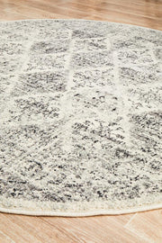 Rhythmic Clear Grey Round Rug