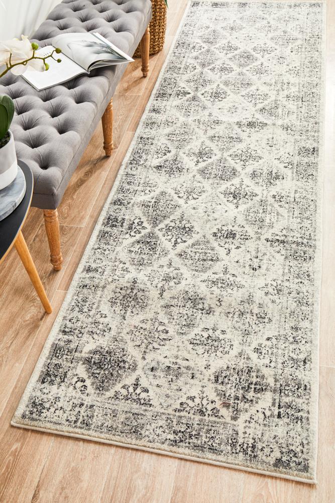 Rhythmic Clear Grey Runner Rug