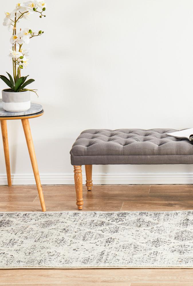 Rhythmic Clear Grey Runner Rug