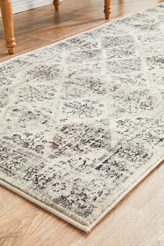 Rhythmic Clear Grey Runner Rug