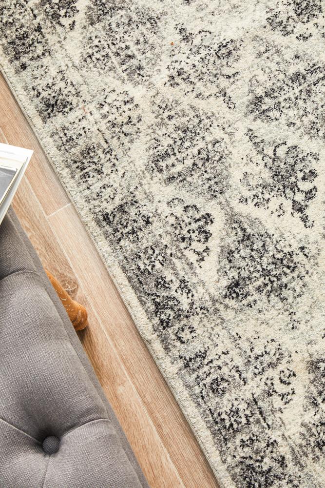 Rhythmic Clear Grey Runner Rug
