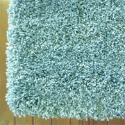 Comfort Shag Plain Turquoise Runner Rug