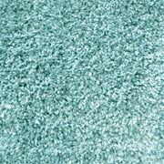 Comfort Shag Plain Turquoise Runner Rug