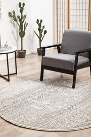 Miter Seaside Silver Round Rug