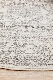 Miter Seaside Silver Round Rug