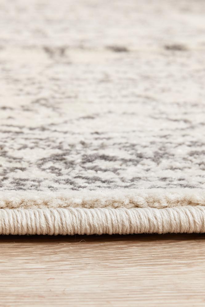 Miter Seaside Silver Round Rug