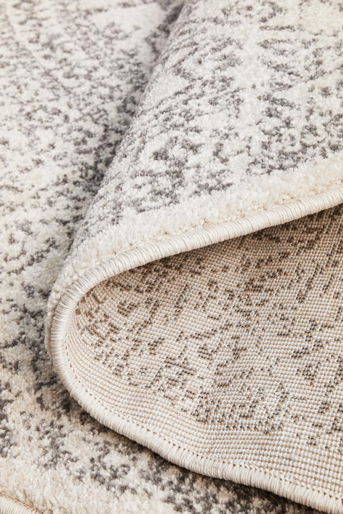 Miter Seaside Silver Round Rug