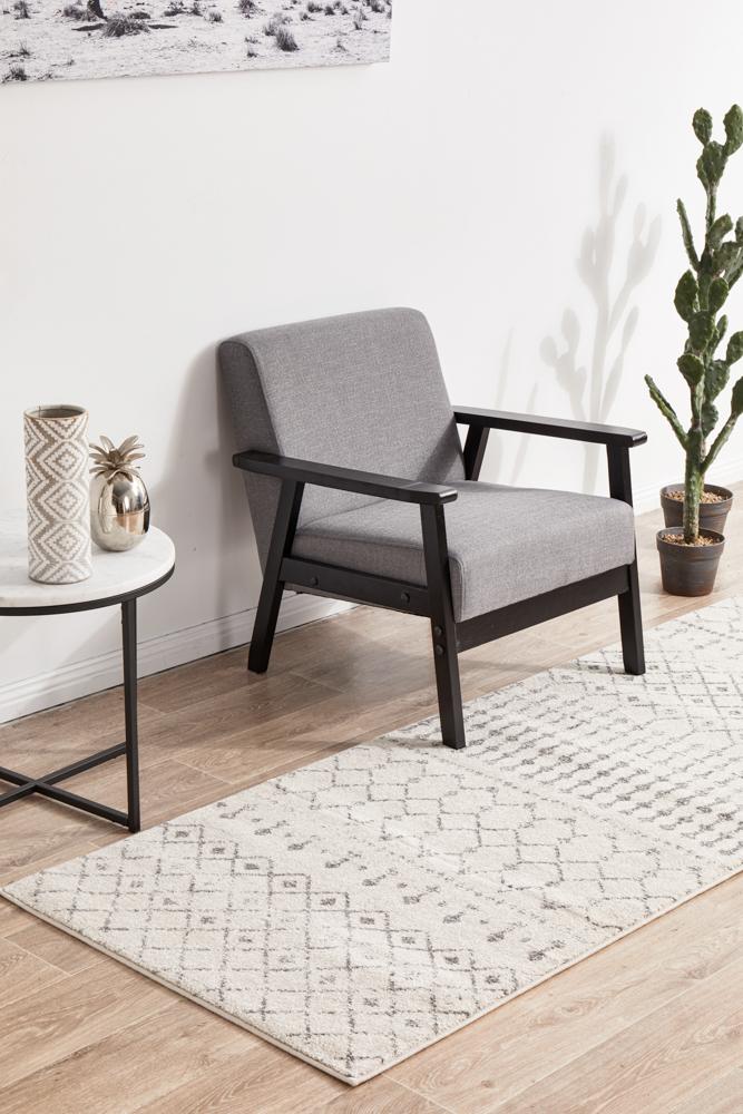 Miter Inozu Silver Runner Rug