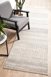 Miter Denize Silver Runner Rug